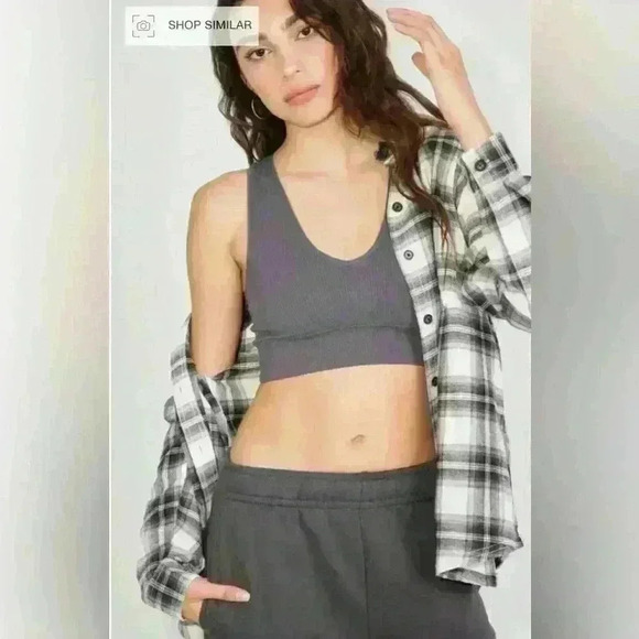 GARAGE Dylan Button Up Plaid Flannel shirt size medium large - Picture 3 of 6